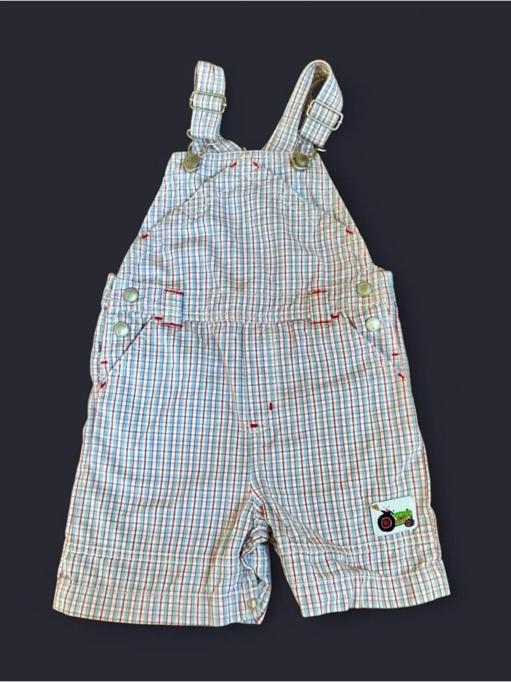 Vintage 2000 Gymboree plaid overalls 18 mos